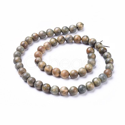 Natural Sandalwood Beads Strands WOOD-F008-02-A-1