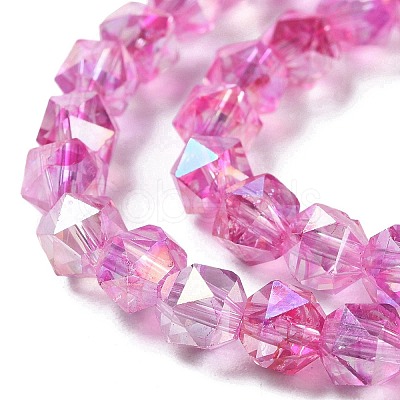 Transparent Electroplate Glass Beads Strands EGLA-F160-01E-1