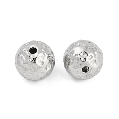 Anti-Tarnish Textured 316 Surgical Stainless Steel Beads STAS-M106-01F-P-1