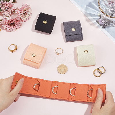 5Pcs 5 Styles PU Leather Jewelry Rolls ABAG-CL0001-69-1