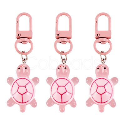 3Pcs Resin Tortoise Pendant Decorations HJEW-TA0001-39J-1
