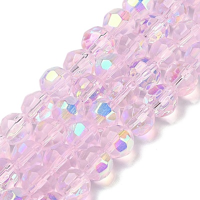 Electroplate Glass Beads Strands EGLA-Q129-02A-AB01-1