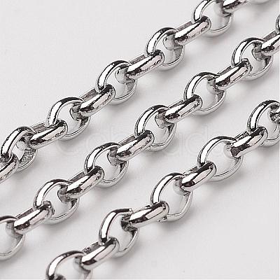 Tarnish Resistant 304 Stainless Steel Rolo Chains CHS-K002-01A-1