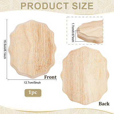 Lace Edged Oval Wood Display Pedestals ODIS-WH0025-280B-1