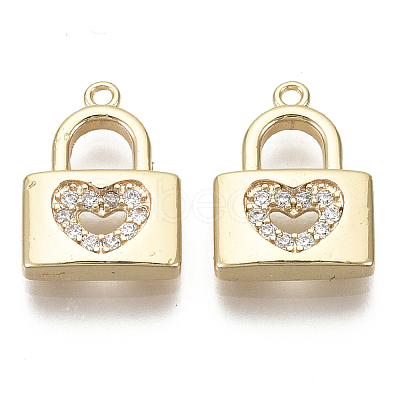 Brass Micro Pave Cubic Zirconia Charms KK-R136-043-NF-1