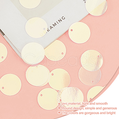 Iridescent PVC Paillette/Sequins Pendants PVC-GO0001-02A-1