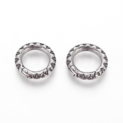 304 Stainless Steel Spring Gate Rings STAS-P217-13AS-03-1