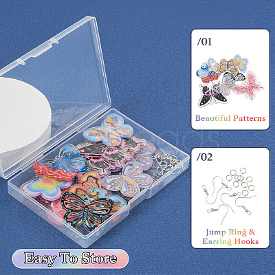 DIY Butterfly Earring Making Kit DIY-TA0005-24-1