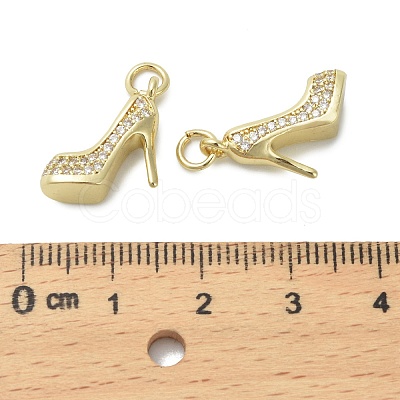 Brass Micro Pave Cubic Zirconia Pendants KK-D384-03G-02-1