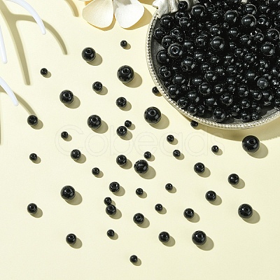 230Pcs 4 Styles Glass Round Bead Strands GLAA-YW0003-74-1