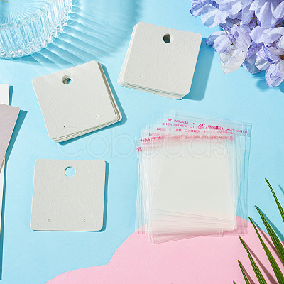 20Pcs Paper Earring Display Cards CDIS-TADJ0002-01D-1