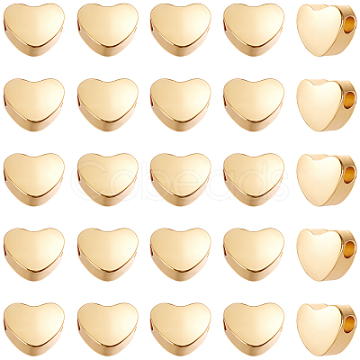 30Pcs Brass Beads KK-BBC0028-28G-1