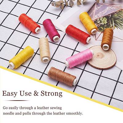 12Rolls 12 Colors Waxed Polyester Cord YC-SZ0001-03C-1