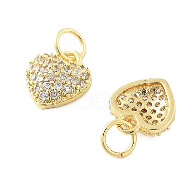 Brass Micro Pave Cubic Zirconia Pendants KK-C092-24B-G-1