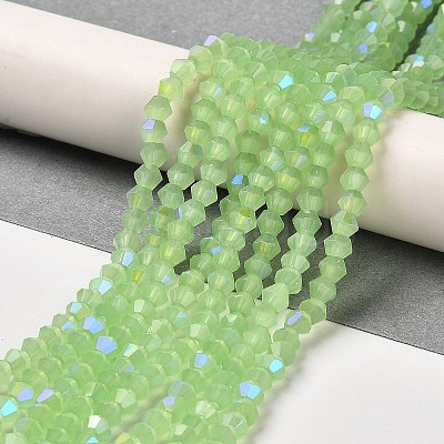 Imitation Jade Electroplate Glass Beads Strands LS-EGLA-A039-J6mm-L01-1