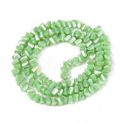 Electroplate Opaque Glass Beads Strands GLAA-N022-4mm-16-1