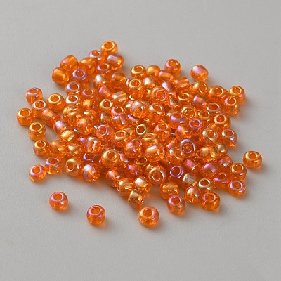 Transparent Glass Seed Beads GLAA-WH0032-34E-1