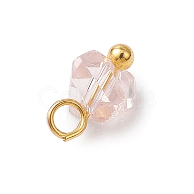 Electroplate Glass Charms PALLOY-JF04004-1