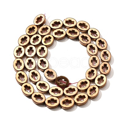 Electroplated Synthetic Non-magnetic Hematite Beads Strands G-L613-Z01-02D-1