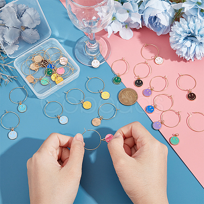 Alloy Enamel Wine Glass Charms AJEW-AB00103-1