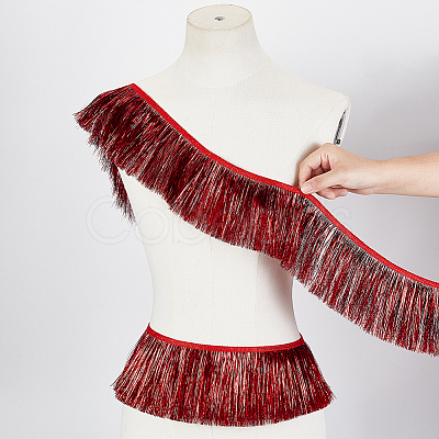 Tassel PET Polyester Ribbon Trim OCOR-WH0082-230C-1