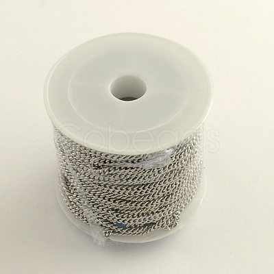 Tarnish Resistant 304 Stainless Steel Curb Chains CHS-R008-03-1