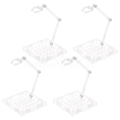 Plastic Model Assembled Action Figure Display Holders ODIS-WH0038-10-1