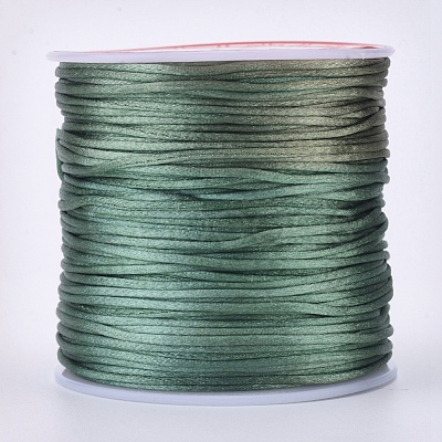 Round Nylon Satin Rattail Cord NWIR-WH0009-15A-15-1