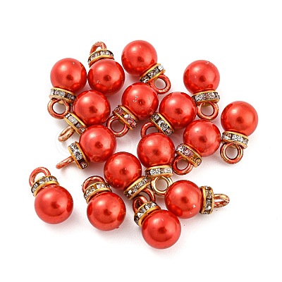 (Defective Closeout Sale: Ring Dyed)ABS Plastic Imitation Pearl Charms KY-XCP0001-25G-05-1