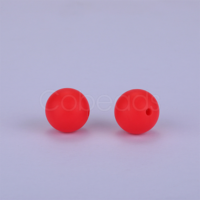 Round Silicone Focal Beads SI-JX0046A-131-1