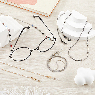 4Pcs 4 Styles Iron & Alloy Eyeglasses Chains AJEW-CN0002-75A-1