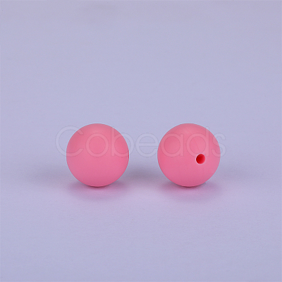 Round Silicone Focal Beads SI-JX0046A-118-1