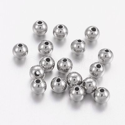 Non-Tarnish Stainless Steel Beads X-STAS-R033-4mm-1
