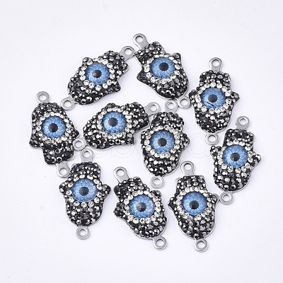 Polymer Clay Rhinestone Links connectors RB-T010-08-1