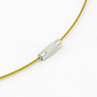 201 Stainless Steel Wire Necklace Cord TWIR-SW001-6-1