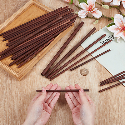 30Pcs 5 Styles Walnut Craft Sticks FIND-OC0013-49-1