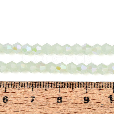 Imitation Jade Electroplate Glass Beads Strands GLAA-F029-J4mm-D07-1