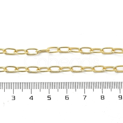 Brass Paperclip Chain Necklaces X-NJEW-A042-03G-1