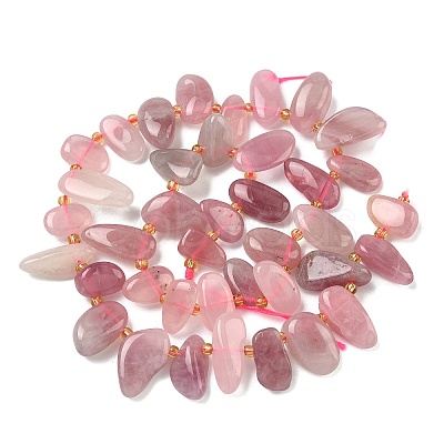 Natural Madagascar Rose Quartz Beads Strands G-P604-A05-01-1
