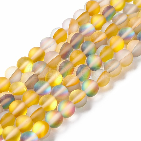 Synthetic Moonstone Beads Strands G-E573-01B-18-1