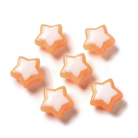 Imitation Jelly Transparent Acrylic Beads SACR-R741-03D-1
