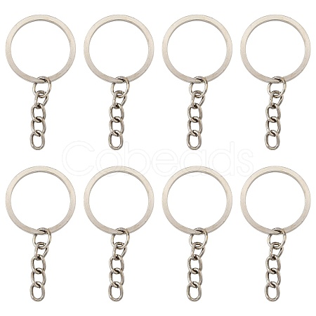 50Pcs Iron Keychain Ring IFIN-FS0001-56-1