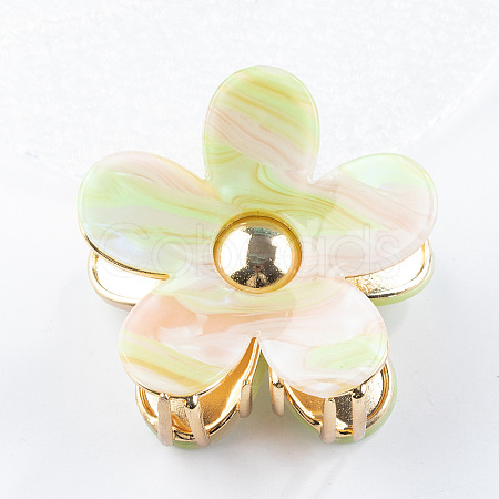 Flower Shape PVC Claw Hair Clips PW-WG78669-05-1