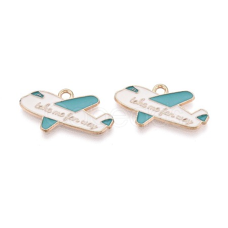 Alloy & Enamel Pendants ENAM-T021-65G-1