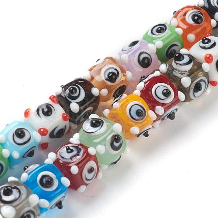 Handmade Bumpy Lampwork Beads Strands LAMP-G142-03B-1