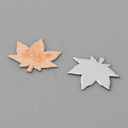 Maple Leaf Brass Cabochons MRMJ-WH0003-04C-P-1
