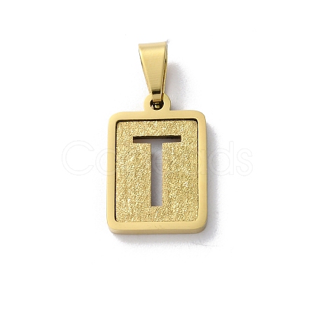 304 Stainless Steel Alphabet Pendants STAS-S152-01G-T-1