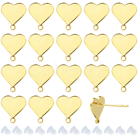 20Pcs Brass Stud Earring Findings KK-SC0006-80-1