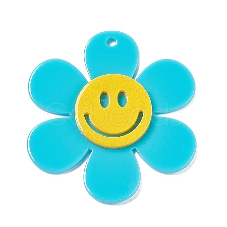 Opaque Acrylic Big Pendants OACR-P012-B01-1