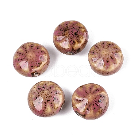 Windmill Spiral Pattern Vintage Handmade Porcelain Beads PORC-N013-19-03-1
